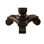 Table d'appoint piédestal ronde en bois René avec pieds à volutes