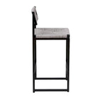 Tabourets de bar hauteur comptoir, lot de 2, chaises d'îlot de cuisine avec dossier, chaises de salle à manger sans accoudoirs avec tissage à la main