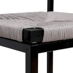 Tabourets de bar hauteur comptoir, lot de 2, chaises d'îlot de cuisine avec dossier, chaises de salle à manger sans accoudoirs avec tissage à la main