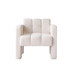 Fauteuil d'appoint rembourré de 79 cm de large en bouclé, fauteuil d'appoint moderne, chaise d'appoint, fauteuil large confortable pour chambre, salon
