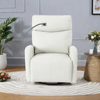 Fauteuil Inclinable Pivotant Électrique en PU avec Rotation à 270°, Inclinaison Électrique de 95-160° et Deux Ports USB - Capacité de 150 kg