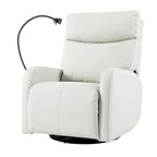 Fauteuil Inclinable Pivotant Électrique en PU avec Rotation à 270°, Inclinaison Électrique de 95-160° et Deux Ports USB - Capacité de 150 kg