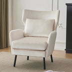 Fauteuil d'appoint en velours à oreilles de 32 pouces