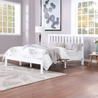 Lit Plateforme Queen en Bois d'Acacia Style Ferme Moderne par