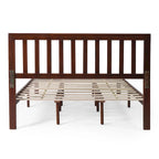 Lit Plateforme Queen en Bois d'Acacia Style Ferme Moderne par