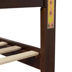 Lit Plateforme Queen en Bois d'Acacia Style Ferme Moderne par