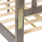 Lit Plateforme Queen en Bois d'Acacia Style Ferme Moderne par