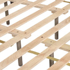 Lit Plateforme Queen en Bois d'Acacia Style Ferme Moderne par