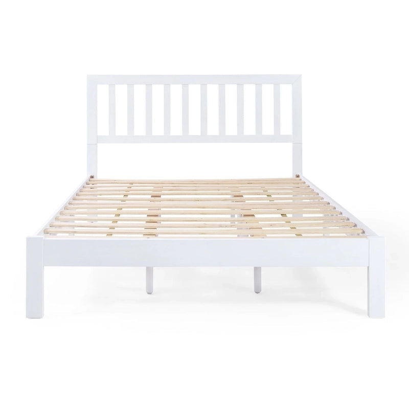 Lit Plateforme Queen en Bois d'Acacia Style Ferme Moderne par