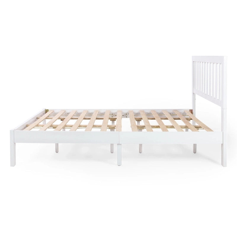Lit Plateforme Queen en Bois d'Acacia Style Ferme Moderne par