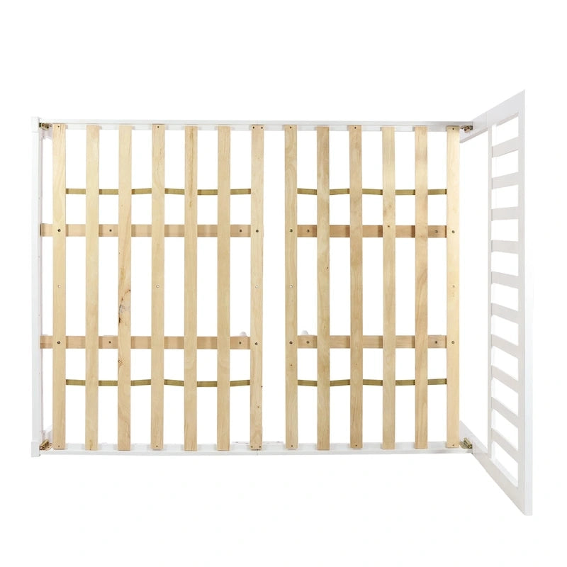Lit Plateforme Queen en Bois d'Acacia Style Ferme Moderne par
