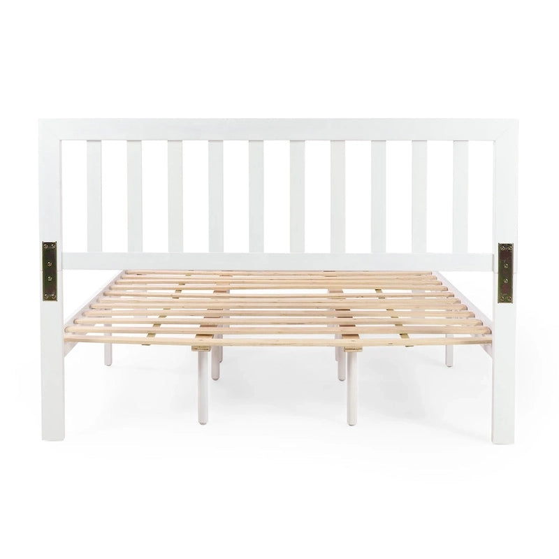 Lit Plateforme Queen en Bois d'Acacia Style Ferme Moderne par