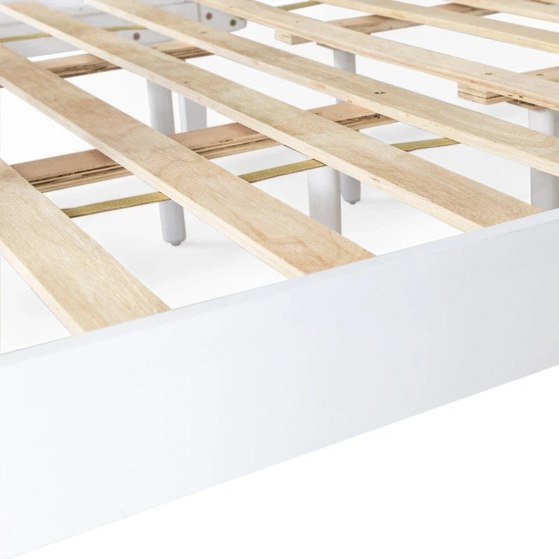 Lit Plateforme Queen en Bois d'Acacia Style Ferme Moderne par