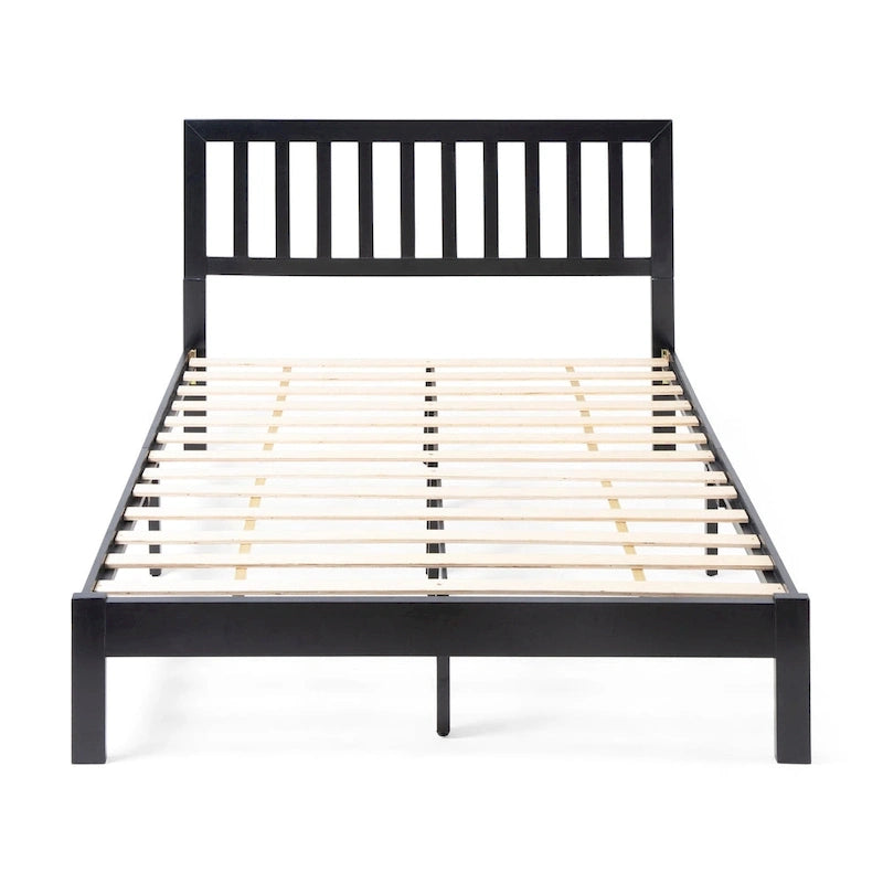 Lit Plateforme Queen en Bois d'Acacia Style Ferme Moderne par