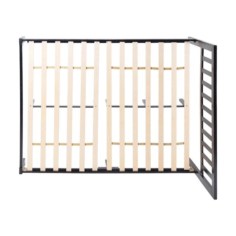 Lit Plateforme Queen en Bois d'Acacia Style Ferme Moderne par
