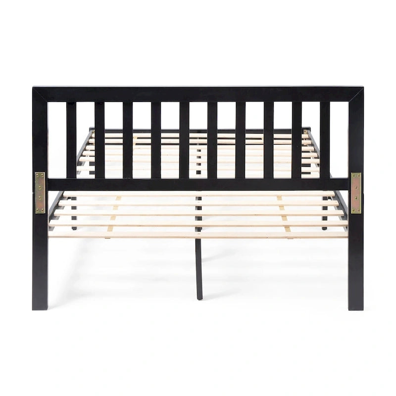 Lit Plateforme Queen en Bois d'Acacia Style Ferme Moderne par