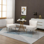 Chaises d'appoint capitonnées en velours (lot de 2)