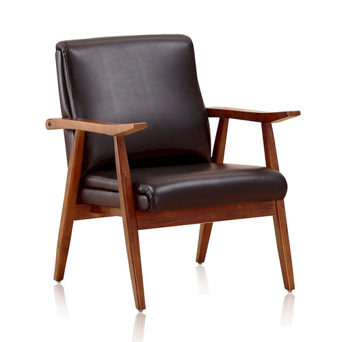 Fauteuil d'appoint en similicuir ambré (Lot de 2)
