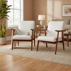 Fauteuil d'appoint en similicuir ambré (Lot de 2)