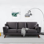 Canapé 3 places en velours avec coussin rembourré de 15 cm pour salon/appartement/bureau