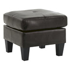 Petit pouf carré en similicuir