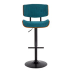 Tabouret de bar réglable avec repose-pieds droit en T (lot de 2)