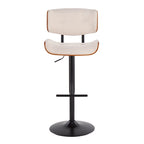 Tabouret de bar réglable avec repose-pieds droit en T (lot de 2)
