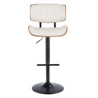 Tabouret de bar réglable avec repose-pieds droit en T (lot de 2)