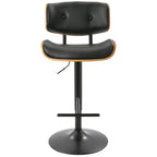 Tabouret de bar réglable avec repose-pieds droit en T (lot de 2)