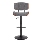 Tabouret de bar réglable avec repose-pieds droit en T (lot de 2)