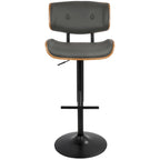 Tabouret de bar réglable avec repose-pieds droit en T (lot de 2)