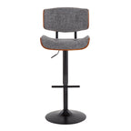 Tabouret de bar réglable avec repose-pieds droit en T (lot de 2)