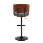 Tabouret de bar réglable avec repose-pieds droit en T (lot de 2)