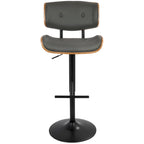 Tabouret de bar réglable avec repose-pieds droit en T (lot de 2)