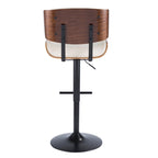 Tabouret de bar réglable avec repose-pieds droit en T (lot de 2)