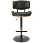 Tabouret de bar réglable avec repose-pieds droit en T (lot de 2)