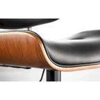 Tabouret de bar réglable avec repose-pieds droit en T (lot de 2)