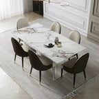 Chaises de salle à manger Chaises d'appoint modernes en similicuir (Lot de 4)