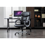  Executive Office Chair, PU Leather, Roller Wheels