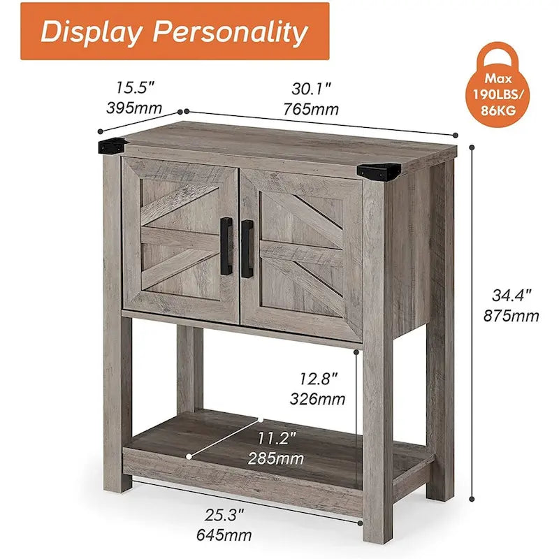 Buffet de ferme moderne, bahut en bois pour le salon