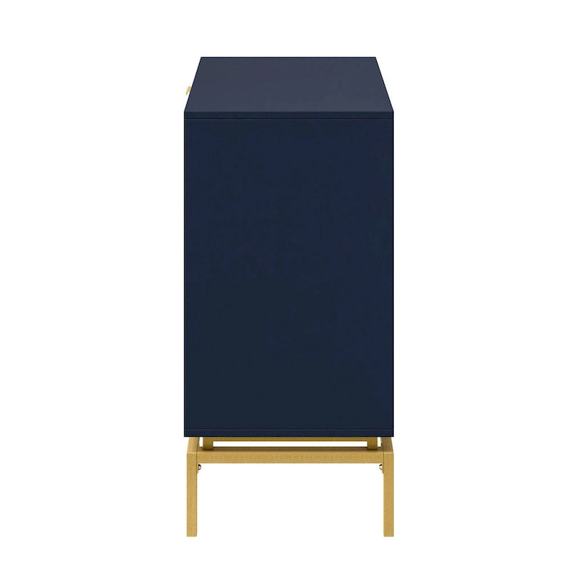 Meuble de rangement du milieu du siècle avec une base en métal par