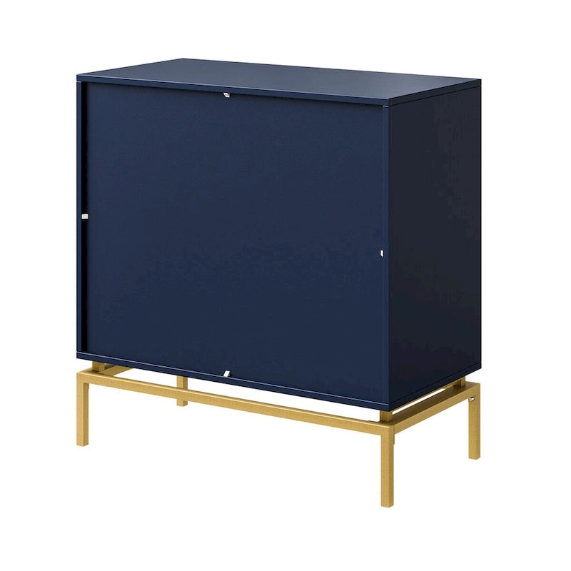 Meuble de rangement du milieu du siècle avec une base en métal par