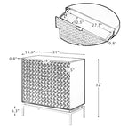 Meuble de rangement du milieu du siècle avec une base en métal par