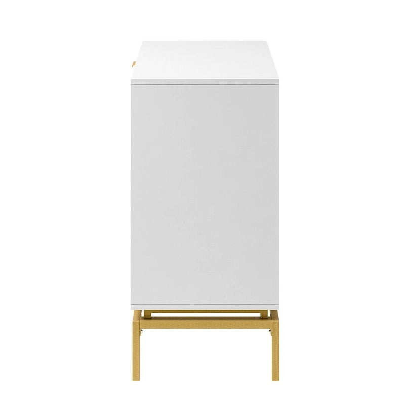 Meuble de rangement du milieu du siècle avec une base en métal par