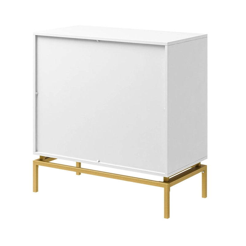 Meuble de rangement du milieu du siècle avec une base en métal par