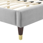 Lit plateforme queen en velours Sienna Performance