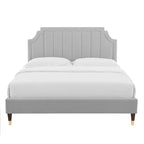 Lit plateforme queen en velours Sienna Performance