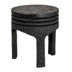 Tabouret sculpté en bois de paulownia