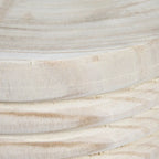 Tabouret sculpté en bois de paulownia