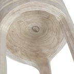 Tabouret sculpté en bois de paulownia